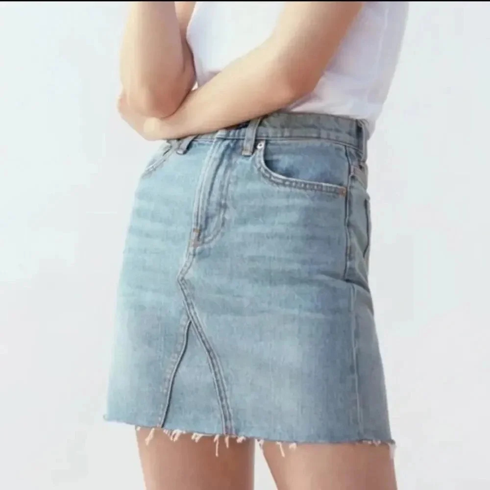 Everlane The Reconstruction Denim Skirt Size 29